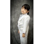 童裝米白色閃布燕尾西裝五件裝(購買價) KB001 童裝米白色閃布燕尾西裝五件裝(購買價) KB001