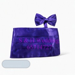 男士腰封+bowtie- 紫色.鍛布 (全新購買價) MA182