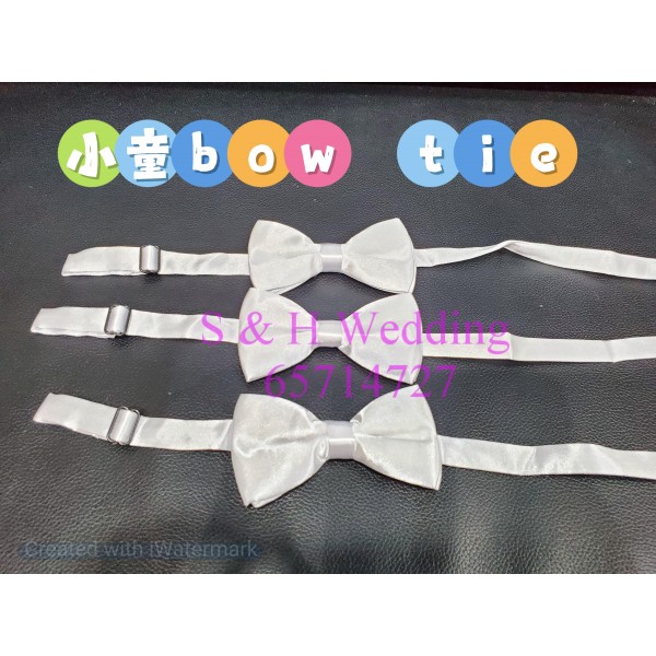 男童呔/小童白色Bowtie - KA040 (全新購買價)