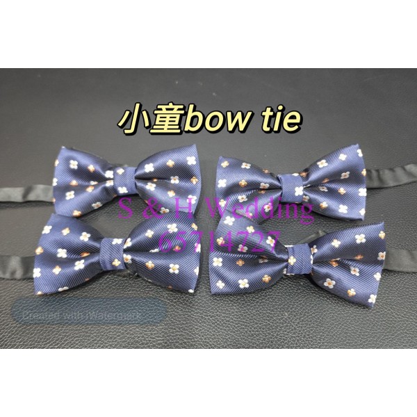 男童呔/小童深藍色小花Bowtie - KA053 (全新購買價)