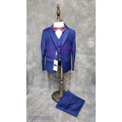 藍色- 深藍色小童西裝禮服五件裝 100-130 尺碼 (購買價) KB025