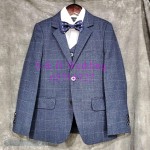 灰色格仔小童西裝禮服五件裝 (購買價) KB033 灰色格仔小童西裝禮服五件裝 (購買價) KB033