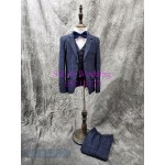 灰色格仔小童西裝禮服五件裝 (購買價) KB033 灰色格仔小童西裝禮服五件裝 (購買價) KB033