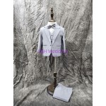 淺灰色幼童西裝禮服五件裝 ︱80-100尺碼 (購買價) KB047 淺灰色幼童西裝禮服五件裝 ︱80-100尺碼 (購買價) KB047
