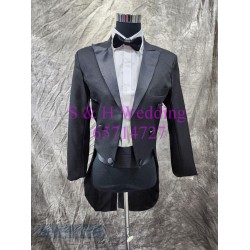 黑色燕尾禮服｜中童西裝禮服五件裝 150-160尺碼 (購買價) KB054