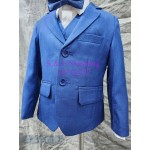 藍色- 寶藍色暗格小童西裝禮服五件裝 140-165 尺碼 (購買價) KB055 藍色- 寶藍色暗格小童西裝禮服五件裝 140-165 尺碼 (購買價) KB055
