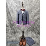 灰色小童西裝禮服五件裝. 100-140尺碼 (全新購買價) KB061 灰色小童西裝禮服五件裝. 100-140尺碼 (全新購買價) KB061