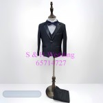 男童裝黑色西裝禮服花仔衫五件裝 100-160 尺碼 (購買價) KB068