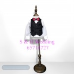 男童裝黑色西裝禮服花仔衫五件裝 100-160 尺碼 (購買價) KB077
