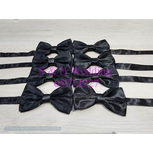 男士煲呔.領結. 緞面煲呔. 色丁. 純黑色禮服bowtie (購買價) MA044 男士煲呔.領結. 緞面煲呔. 色丁. 純黑色禮服bowtie (購買價) MA044