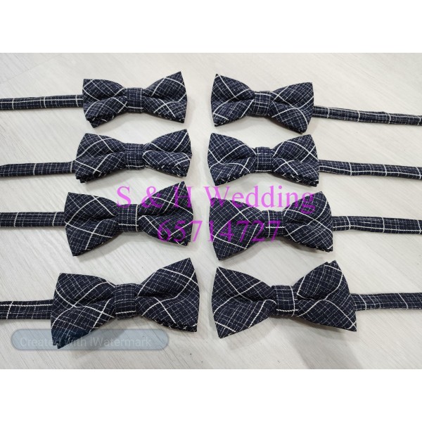 男士煲呔,領結. 深藍色格仔bowtie (購買價) MA061 男士煲呔,領結. 深藍色格仔bowtie (購買價) MA061