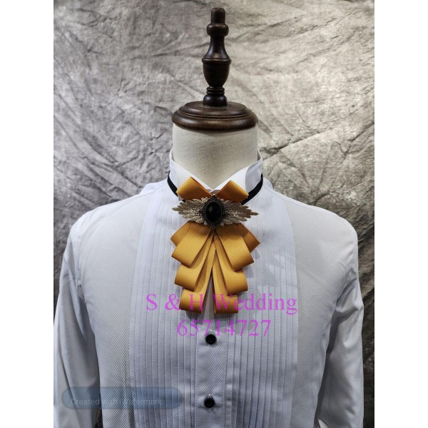金色BOW TIE. 男士特色煲呔，宴會領結. 閃石bowtie (購買價) MA065