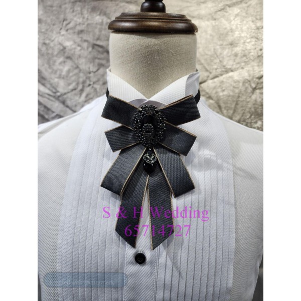黑色蝴蝶結BOW TIE. 男士特色煲呔，宴會領結. 閃石bowtie (購買價) MA066
