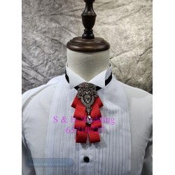 紅色絲帶結BOW TIE. 男士特色煲呔，宴會領結. 閃石bowtie (購買價) MA067