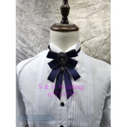 藍色蝴蝶結BOW TIE. 男士特色煲呔，宴會領結. 閃石bowtie (購買價) MA068