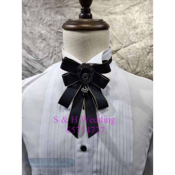 黑色蝴蝶結BOW TIE. 男士特色煲呔，宴會領結. 閃石bowtie (購買價) MA069