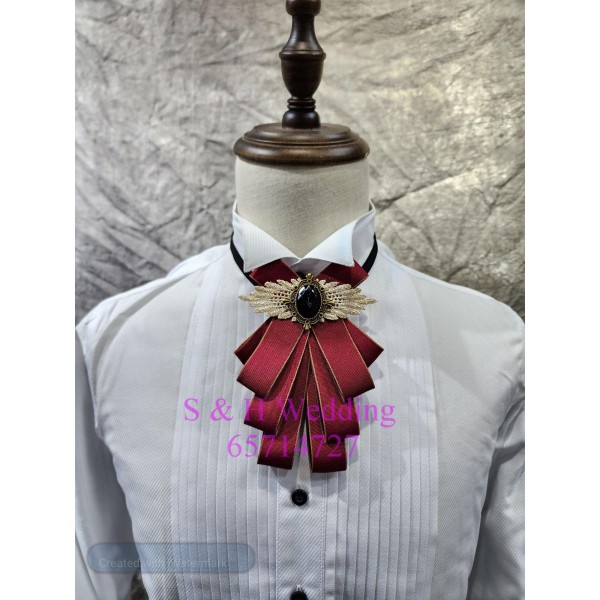 紅色蝴蝶結BOW TIE. 男士特色煲呔，宴會領結. 閃石bowtie (購買價) MA070