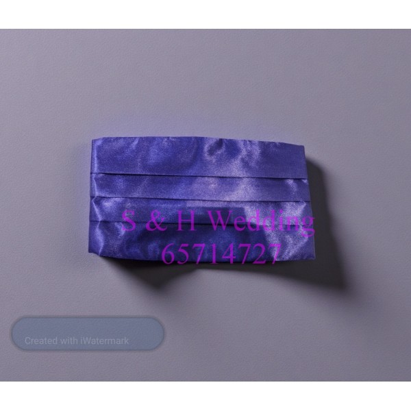 男士紫色腰封 . 緞布 . 可調節鬆緊 (全新購買價) MA091