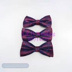 男士煲呔，領結. 紫紅色復古紋bowtie (購買價) MA105