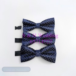 男士煲呔，領結. 藍色配銀點圖案bowtie (購買價) MA109