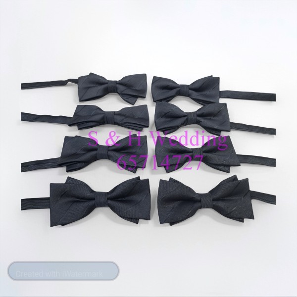 男士煲呔，領結. 黑色斜紋bowtie (購買價) MA110