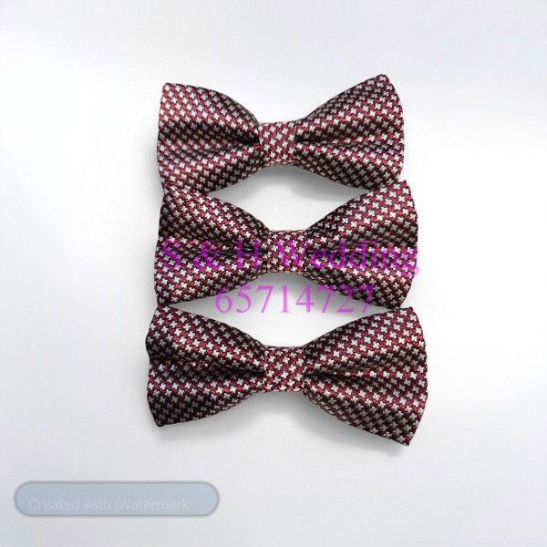 男士煲呔，領結. 紅白色圖案bowtie (購買價) MA111