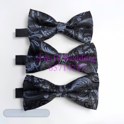 男士煲呔，領結. 黑灰色復古圖案bowtie (購買價) MA113