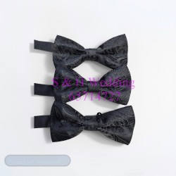 男士煲呔，領結. 黑色復古紋圖案bowtie (購買價) MA114