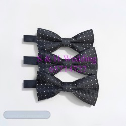 男士煲呔，領結. 黑色波點圖案bowtie (購買價) MA118