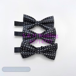 男士煲呔，領結. 黑色點點圖案bowtie (購買價) MA120