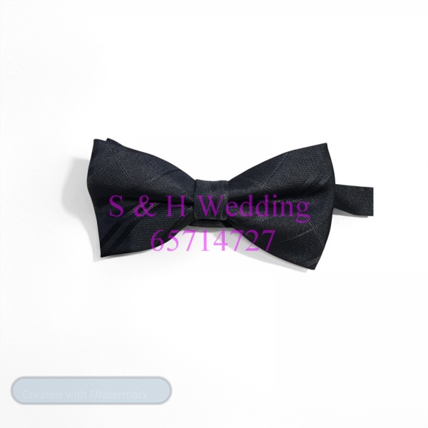 男士煲呔，領結. 黑色幼紋bowtie｜大量現貨 (購買價) MA152