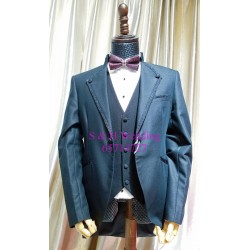 黑色- 男士黑色燕尾禮服五件裝 MT005(租用或購買) 