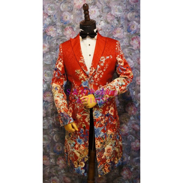 (出門或敬酒) 男士紅色中式長西裝一套 MS027 (租用或購買) (出門或敬酒) 男士紅色中式長西裝一套 MS027 (租用或購買)