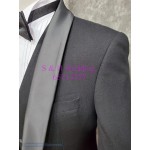 黑色暗閃布圓色丁領.blacktie 西裝禮服一套五件裝 MT077 (租用或購買) 黑色暗閃布圓色丁領.blacktie 西裝禮服一套五件裝 MT077 (租用或購買)