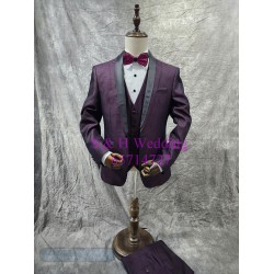 紫色閃布禮服.男士宴會禮服一套 MT081 (租用或購買) 