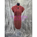 桃紅色短款旗袍 XXXL 媽媽衫 奶奶裙 WM071 (租用或購買)